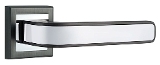 Комплект ручек САВОНА ITAROS PREMIUM PLUS ручка на квадратной розетке графит/хром GR/CP